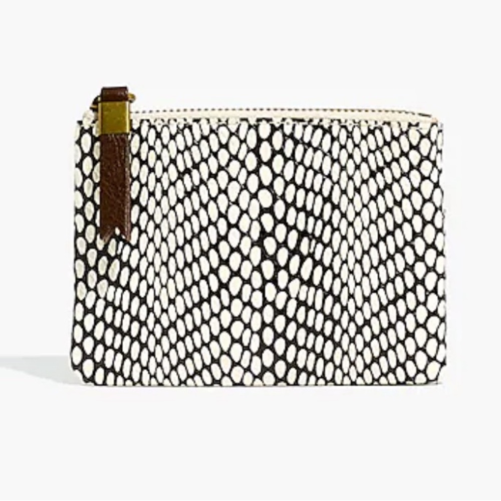 Madewell NWT The Leather Pouch Wallet: Cobra Embossed Edition